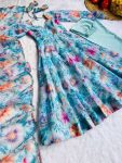 LATEST ORGANZA TABBY SILK DIGITAL PRINTED GOWN BOTTOM WITH DUPATTA PARTYWEAR WHOLESALE PRICE ETHNIC GARMENT (3)