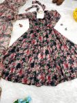 LATEST ORGANZA TABBY SILK DIGITAL PRINTED GOWN WITH DUPATTA FESTIVE WEAR WHOLESALE PRICE ETHNIC GARMENT(12)