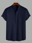 LATEST POPCORN SPREAD COLLOR MEN'S SHIRT BLACK