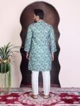 LATEST PURE COTTON DIGITAL PRINTED MEN’S KURTA WITH PAYJAMA FESTIVE WEAR WHOLESALE PRICE ETHNIC GARMENT (50)