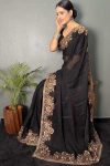 LATEST RANGOLI SILK ZARI WORK WITH SWAROVSKI WORK READY TO WEAR SAREE WITH UNSTITCHED BLOUSE FESTIVE WEAR WHOLESALE PRICE ETHNIC GARMENT (31)