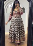 LATEST RAYON COTTON KALAMKARI PRINTED GOWN WITH KOTI AND DUPATTA FESTIVE WEAR WHOLESALE PRICE ETHNIC GARMENT (7)