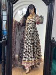 LATEST RAYON COTTON KALAMKARI PRINTED GOWN WITH KOTI AND DUPATTA FESTIVE WEAR WHOLESALE PRICE ETHNIC GARMENT (7)