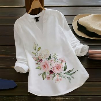 NEW ARRIVAL RAYON COTTON DIGITAL PRINTED ONLY TOP WHITE