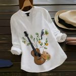 NEW ARRIVAL RAYON COTTON DIGITAL PRINTED ONLY TOP WHITE