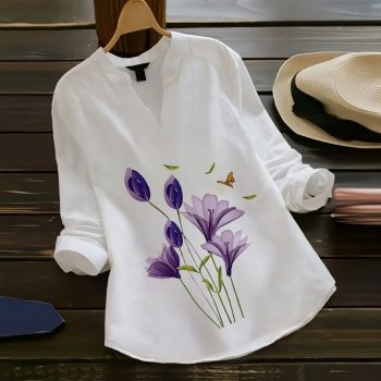 NEW ARRIVAL RAYON COTTON DIGITAL PRINTED ONLY TOP WHITE