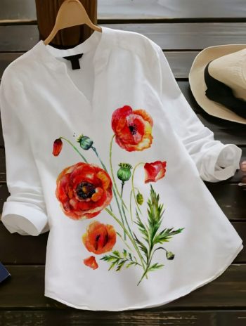 NEW ARRIVAL RAYON COTTON DIGITAL PRINTED ONLY TOP WHITE