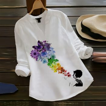 NEW ARRIVAL RAYON COTTON DIGITAL PRINTED ONLY TOP WHITE