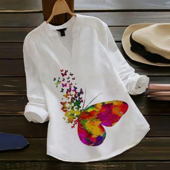 NEW ARRIVAL RAYON COTTON DIGITAL PRINTED ONLY TOP WHITE