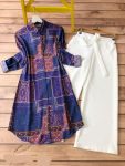 LATEST RAYON DIGITAL PRINTED TOP WITH PALAZZO BLUE