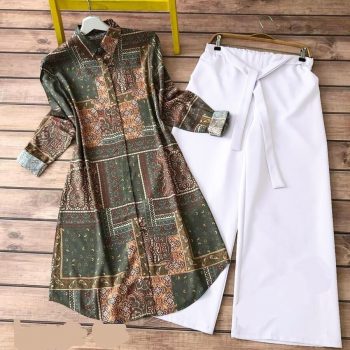 LATEST RAYON DIGITAL PRINTED TOP WITH PALAZZO SEA GREEN