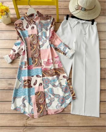 LATEST RAYON DIGITAL PRINTED TOP WITH PALAZZO PEACH