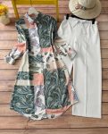 LATEST RAYON DIGITAL PRINTED TOP WITH PALAZZO GREEN