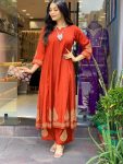 LATEST RAYON FOIL PRINTED TOP WITH BOTTOM FESTIVE WEAR WHOLESALE PRICE ETHNIC GARMENT (1)