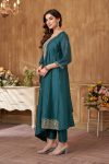 LATEST RAYON SILK EMBROIDERY SEQUENCE WORK TOP BOTTOM WITH DUPATTA FESTIVE WEAR WHOLESALE PRICE ETHNIC GARMENT (13)