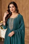 LATEST RAYON SILK EMBROIDERY SEQUENCE WORK TOP BOTTOM WITH DUPATTA FESTIVE WEAR WHOLESALE PRICE ETHNIC GARMENT (13)