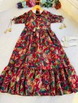 LATEST ROMAN SILK DIGITAL PRINTED GOWN CASUAL WEAR WHOLESALE PRICE ETHNIC GARMENT (5)