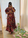 LATEST ROMAN SILK DIGITAL PRINTED GOWN CASUAL WEAR WHOLESALE PRICE ETHNIC GARMENT (5)