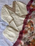 LATEST ROMAN SILK EMBROIDERY SEQUENCE WORK TOP BOTTOM WITH DUPATTA FESTIVE WEAR WHOLESALE PRICE ETHNIC GARMENT (2)