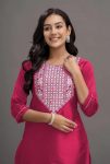 LATEST SILK EMBROIDERY WORK KURTI FESTIVE WEAR WHOLESALE PRICE ETHNIC GARMENT (7)