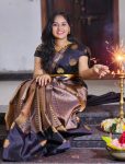 LATEST SOFT BANARASI SILK COPPER ZARI WEAVING WORK SAREE WITH UNSTITCHED BLOUSE FESTIVE WEAR WHOLESALE PRICE ETHNIC GARMENT (4)
