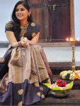 LATEST SOFT BANARASI SILK COPPER ZARI WEAVING WORK SAREE WITH UNSTITCHED BLOUSE FESTIVE WEAR WHOLESALE PRICE ETHNIC GARMENT (4)