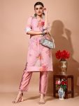 LATEST SOFT ORGANZA DIGITAL PRINTED TOP WITH BOTTOM BABY PINK