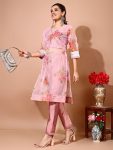 LATEST SOFT ORGANZA DIGITAL PRINTED TOP WITH BOTTOM FESTIVE WEAR WHOLESALE PRICE ETHNIC GARMENT (5)