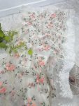 LATEST SOFT ORGANZA MULTI THREAD AND CHIKANKARI CUTWORK BORDER SAREE WITH UNSTITCHED BLOUSE PARTYWEAR WHOLESALE PRICE ETHNIC GARMENT (2)