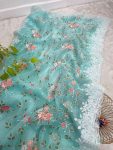 LATEST SOFT ORGANZA MULTI THREAD AND CHIKANKARI CUTWORK BORDER SAREE WITH UNSTITCHED BLOUSE PARTYWEAR WHOLESALE PRICE ETHNIC GARMENT (4)