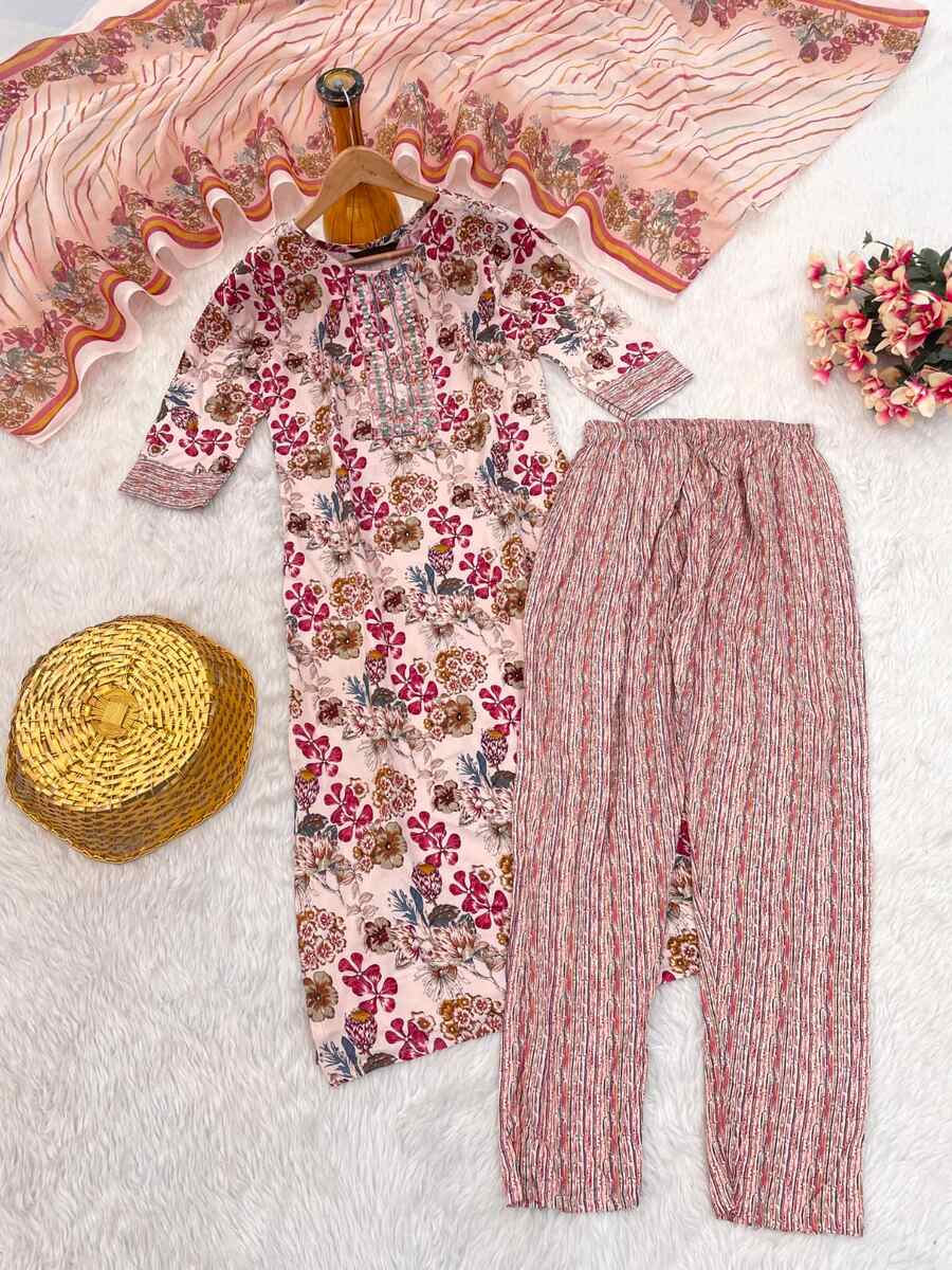 LATEST VISCOSE RAYON DIGITAL PRINTED TOP BOTTOM WITH DUPATTA CASUAL WEAR WHOLESALE PRICE ETHNIC GARMENT (1)