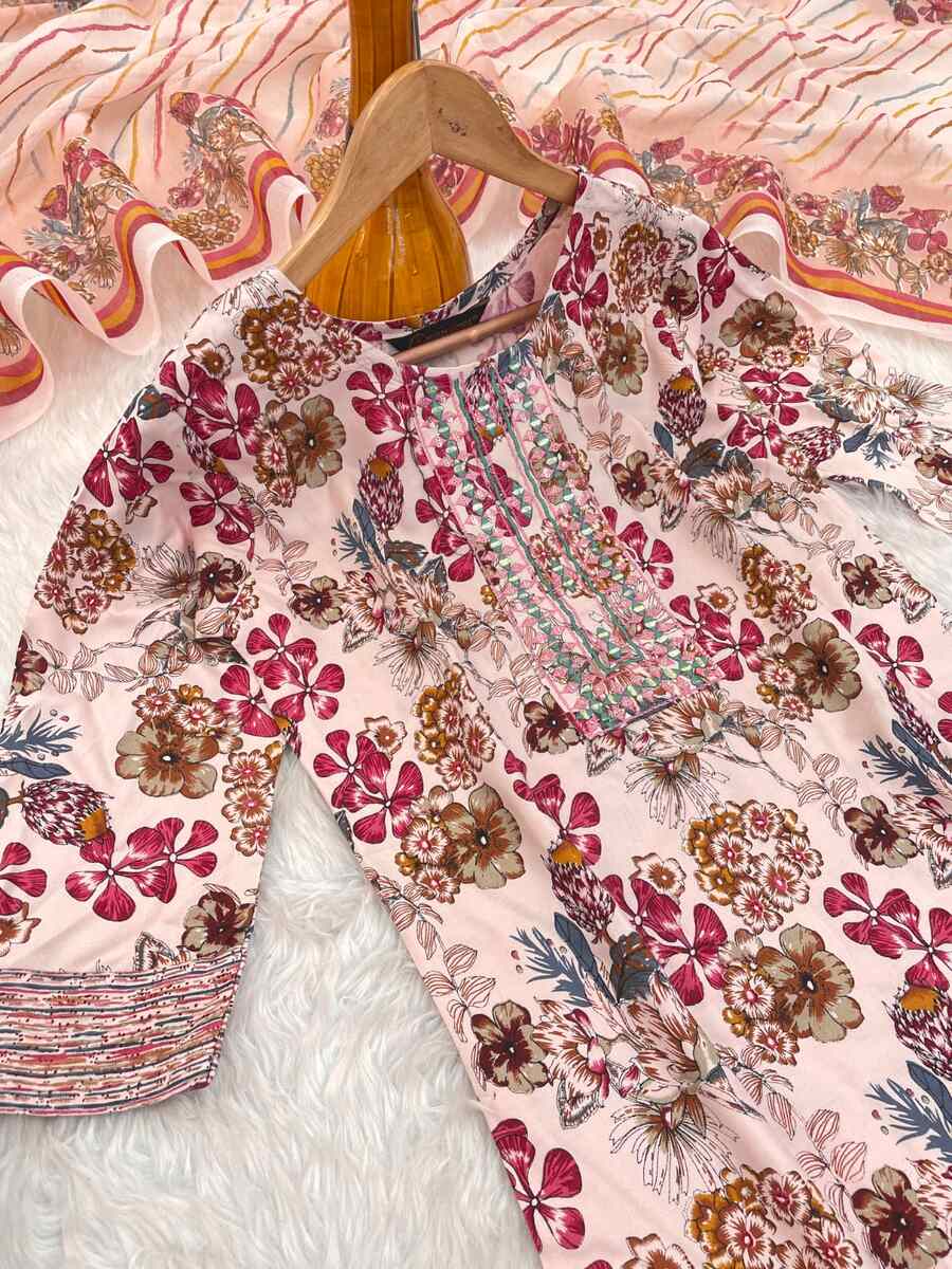 LATEST VISCOSE RAYON DIGITAL PRINTED TOP BOTTOM WITH DUPATTA CASUAL WEAR WHOLESALE PRICE ETHNIC GARMENT (2)
