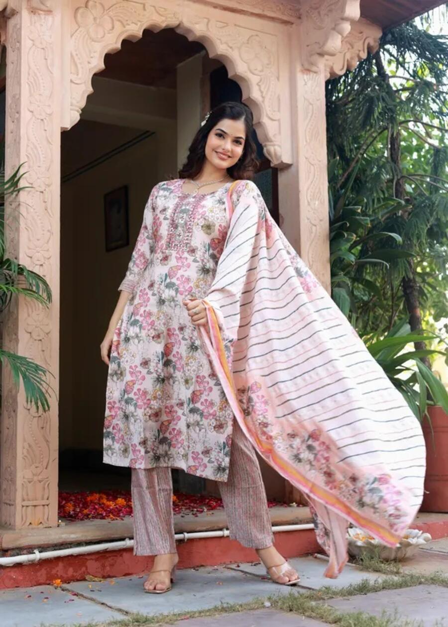 LATEST VISCOSE RAYON DIGITAL PRINTED TOP BOTTOM WITH DUPATTA CASUAL WEAR WHOLESALE PRICE ETHNIC GARMENT (5)