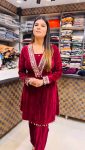 LATEST VISCOSE VELVET EMBROIDERY AND READY MADE KODI LACE WORK TOP AND BOTTOM SET FESTIVE WEAR WHOLESALE PRICE ETHNIC GARMENT (4)