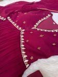 LATST GEORGETTE HAND MOTI WORK GOWN BOTTOM WITH DUPATTA FESTIVE WEAR WHOLESALE PRICE ETHNIC GARMENT (3)