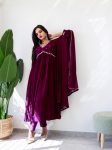 LATST GEORGETTE HAND MOTI WORK GOWN BOTTOM WITH DUPATTA FESTIVE WEAR WHOLESALE PRICE ETHNIC GARMENT (3)