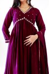 LATST GEORGETTE HAND MOTI WORK GOWN BOTTOM WITH DUPATTA FESTIVE WEAR WHOLESALE PRICE ETHNIC GARMENT (3)