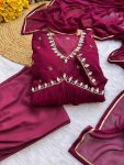 LATST GEORGETTE HAND MOTI WORK GOWN BOTTOM WITH DUPATTA FESTIVE WEAR WHOLESALE PRICE ETHNIC GARMENT (3)