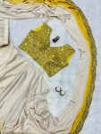 MODERN PADDING CHINON EMBROIDERY LACE BORDER WITH REAL MIRROR WORK READY TO WEAR SAREE WITH FULLY STITCHED BLOUSE PARTY WEAR WHOLESALE PRICE ETHNIC GARMENT (12)