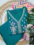 MOST PICKED CHANDERI SILK SEQUENCE CODING EMBROIDERY WORK TOP BOTTOM WITH DUPATTA PARTY WEAR WHOLESALE PRICE ETHNIC GARMENT (6)