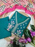 MOST PICKED CHANDERI SILK SEQUENCE CODING EMBROIDERY WORK TOP BOTTOM WITH DUPATTA PARTY WEAR WHOLESALE PRICE ETHNIC GARMENT (6)