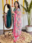MOST PICKED CHANDERI SILK SEQUENCE CODING EMBROIDERY WORK TOP BOTTOM WITH DUPATTA PARTY WEAR WHOLESALE PRICE ETHNIC GARMENT (6)