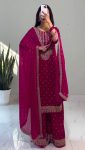 MOST PICKED CHINON EMBROIDERY SEQUENCE WORK TOP SHARARA WITH DUPATTA RANI