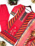 MOST PICKED GEORGETTE DIGITAL PRINTED STONE MIRROR WORK TOP BOTTOM WITH DUPATTA PARTY WEAR WHOLESALE PRICE ETHNIC GARMENT (6)