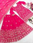 MOST PICKED GEORGETTE EMBROIDERY SEQUENCE WORK TOP PALAZZO WITH DUPATTA PARTY WEAR WHOLESALE PRICE ETHNIC GARMENT (5)