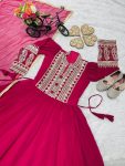 MOST PICKED GEORGETTE EMBROIDERY SERQUENCE WORK KID’S GOWN BOTTOM WITH DUPATTA (4)