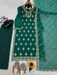 MOST PICKED GEORGETTE THREAD SEQUENCE DIAMOND WORK TOP BOTTOM WITH DUPATTA PARTY WEAR WHOLESALE PRICE ETHNIC GARMENT (4)