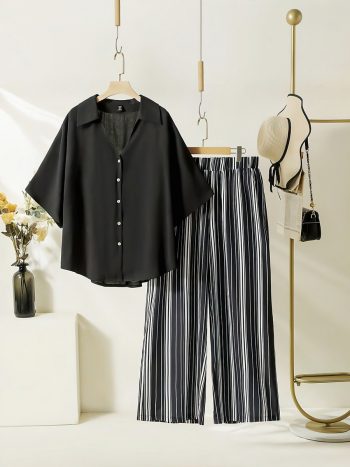MOST PICKED RAYON DIGITAL PRINTED TOP WITH PALAZZO BLACK
