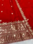MOST PICKED ROMAL SILK EMBROIDERY SEQUENCE WORK TOP BOTTOM WITH DUPATTA PARTY WEAR WHOLESALE PRICE ETHNIC GARMENT (4)