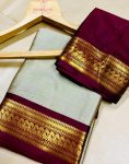 MOST PICKED SOFT SILK WEAVING ZARI BOREDR WORK SAREE WITH UNSTITCHED BLOUSE PARTY WEAR WHOLESALE PRICE ETHNIC GARMENT (21)